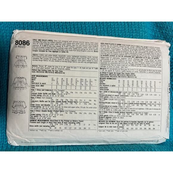 Simplicity Sewing pattern 8086 girls dress Daisy kingdom sz 3-5 - Picture 3 of 5